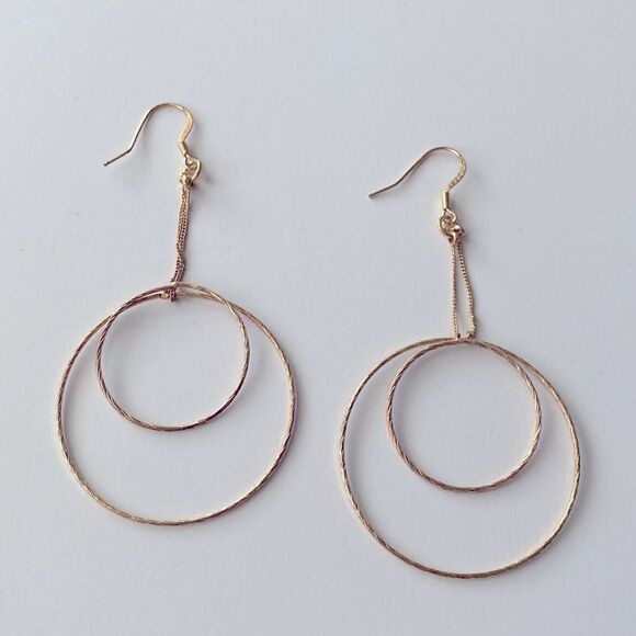 5/$20 — Gold Drop Earring Hoops - Picture 1 of 2